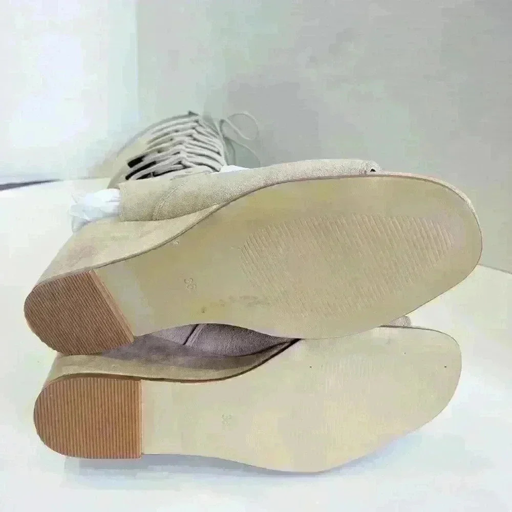 chloé Lace-up Suede Wedge Sandals size 6 - Picture 8 of 8